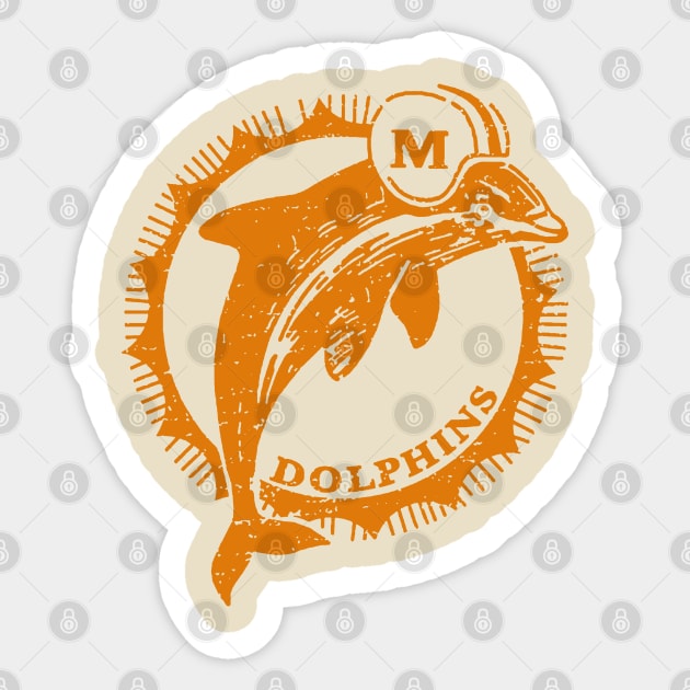 Vintage Miami Dolphins Sticker by onimod